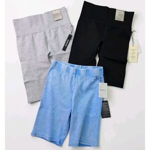 Women's Biker Shorts Bundle NWT Forever21 Active Seamless High Rise S 3 Pack Gym